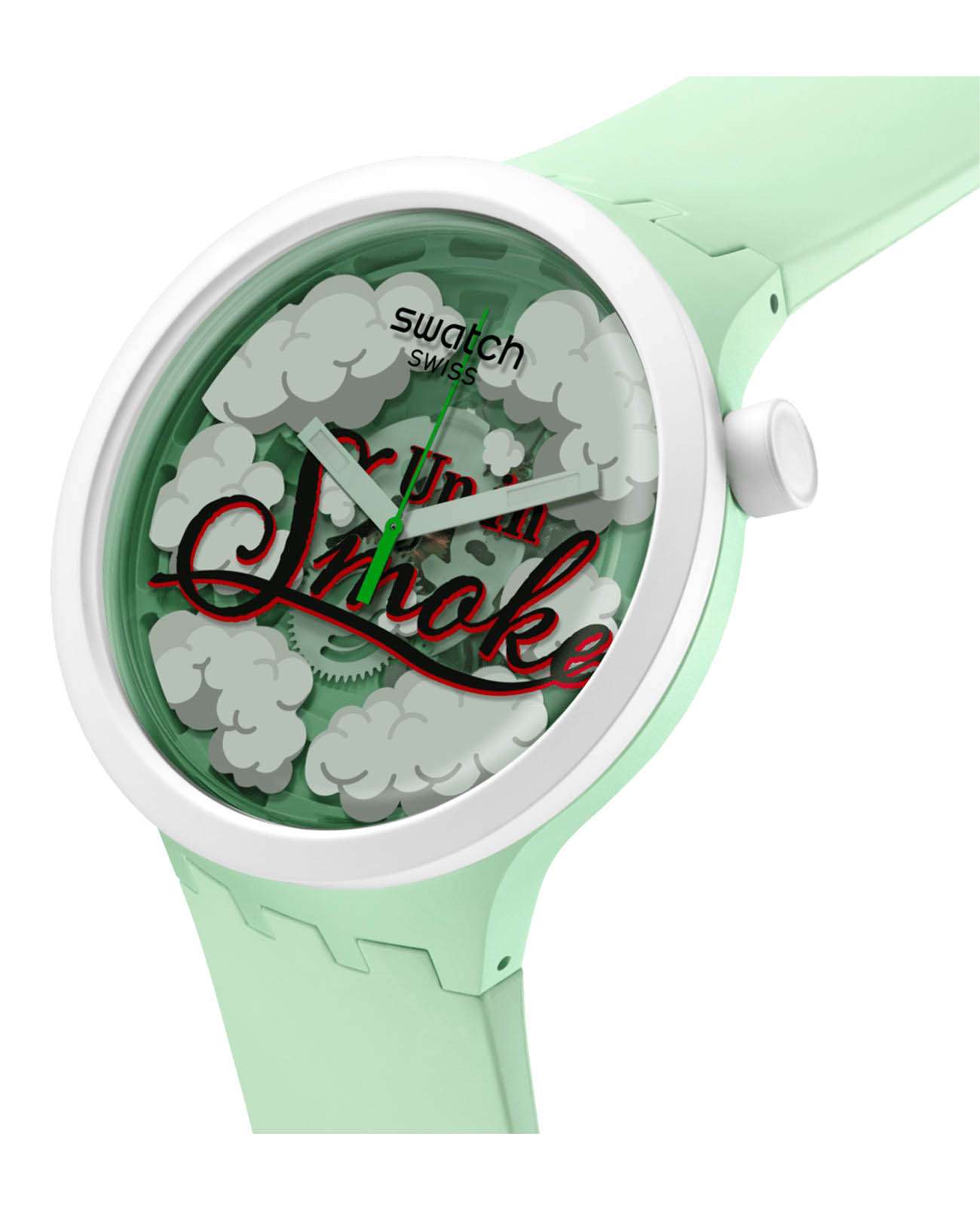 Swatch Swatch Big Bold Bioceramic Lacquered SB03Z103, big bold швейцария мужские часы на браслете силикон боковой вид