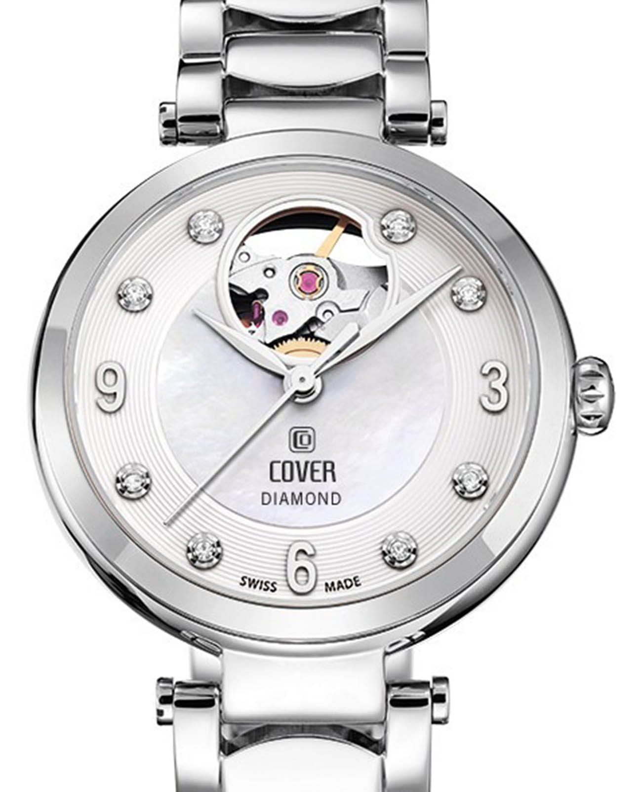 Cover Cover Lady Diamond Open Heart COA8.01 , наручные женские часы фото под углом