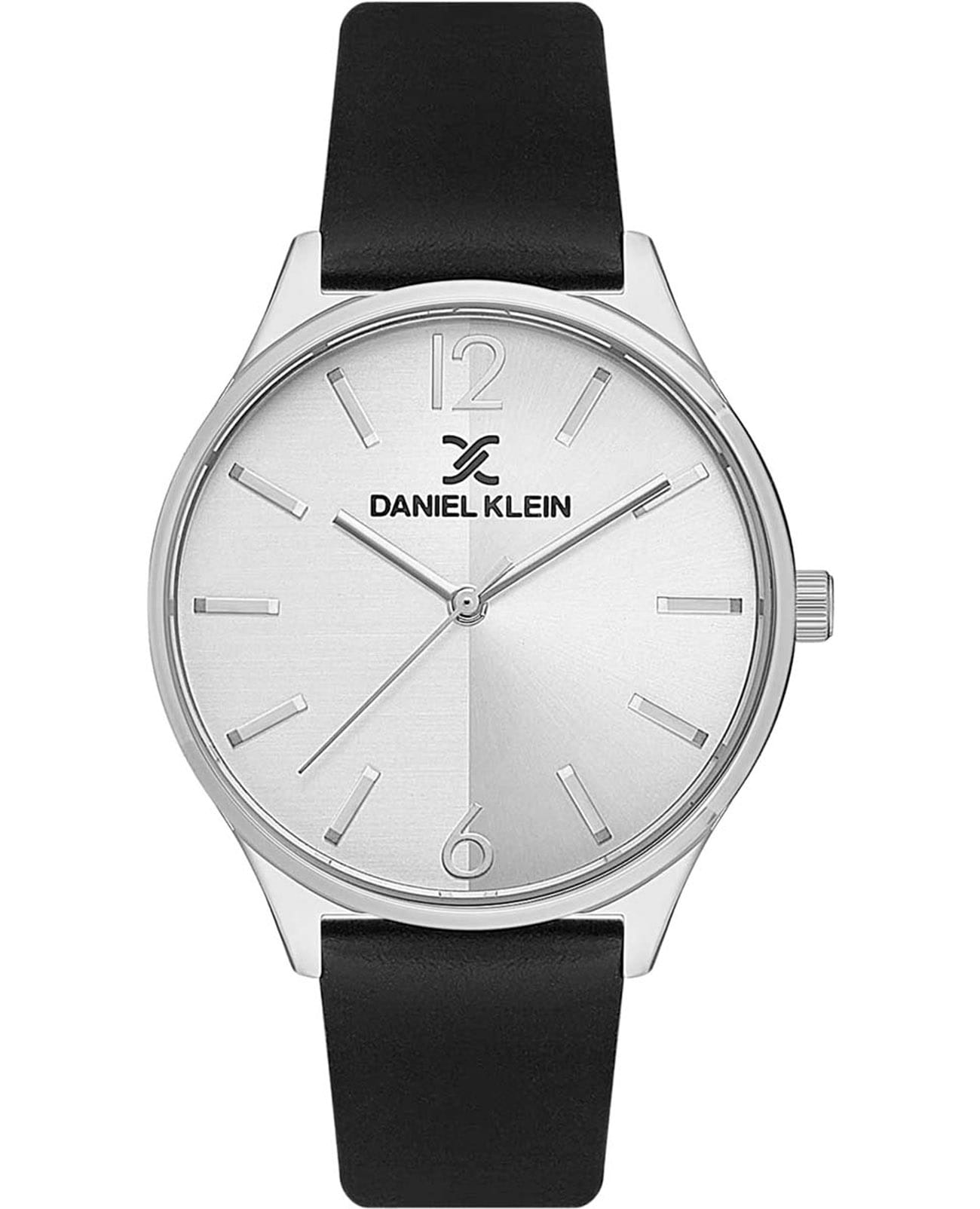 Daniel Klein Daniel Klein Premium DK.1.13471-1  DK.1.13471-1 кварцевые женские часы серебристый циферблат, браслет кожаный — вид спереди