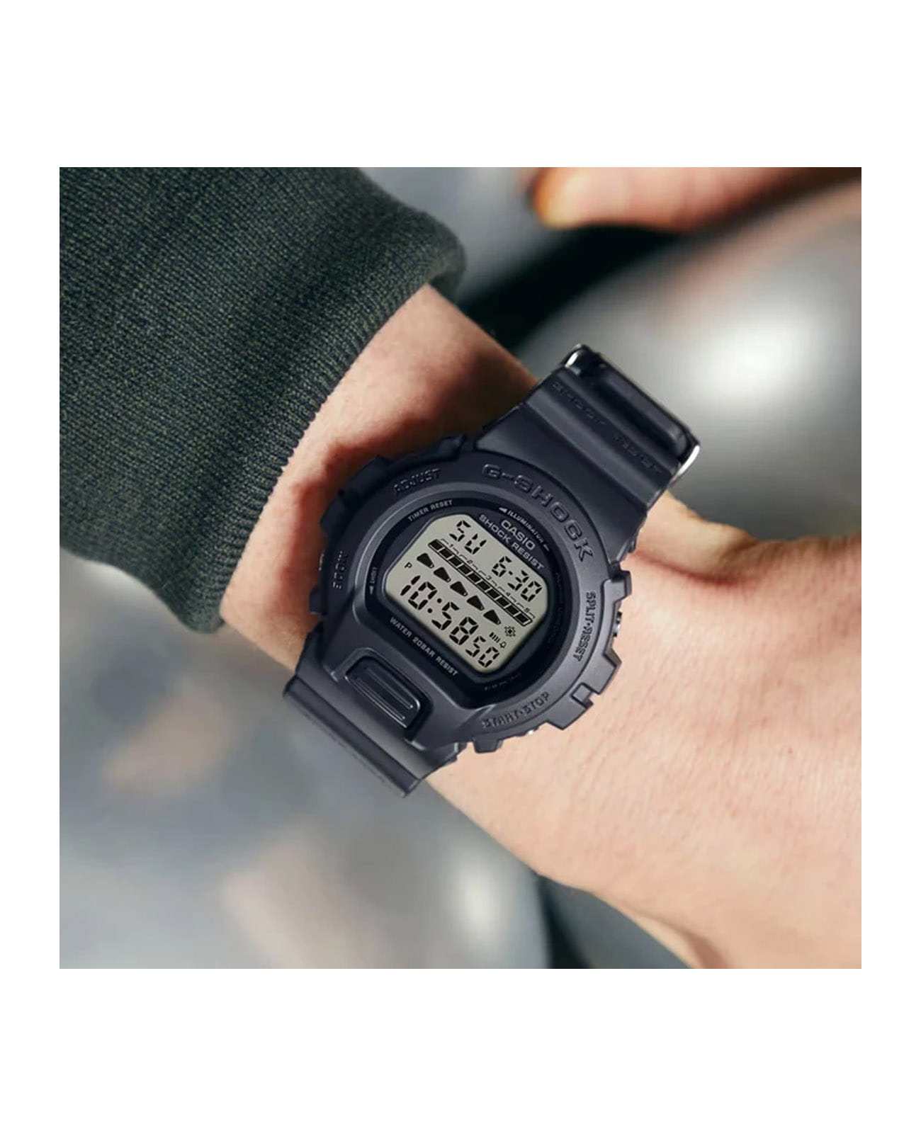 Casio Casio G-Shock DW-6640RE-1DR , наручные мужские часы фото под углом