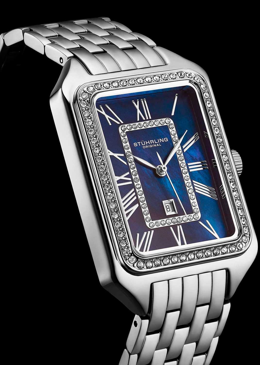 Stuhrling Stuhrling Lustra 4061.2,  сша женские часы на браслете нержавеющая сталь боковой вид