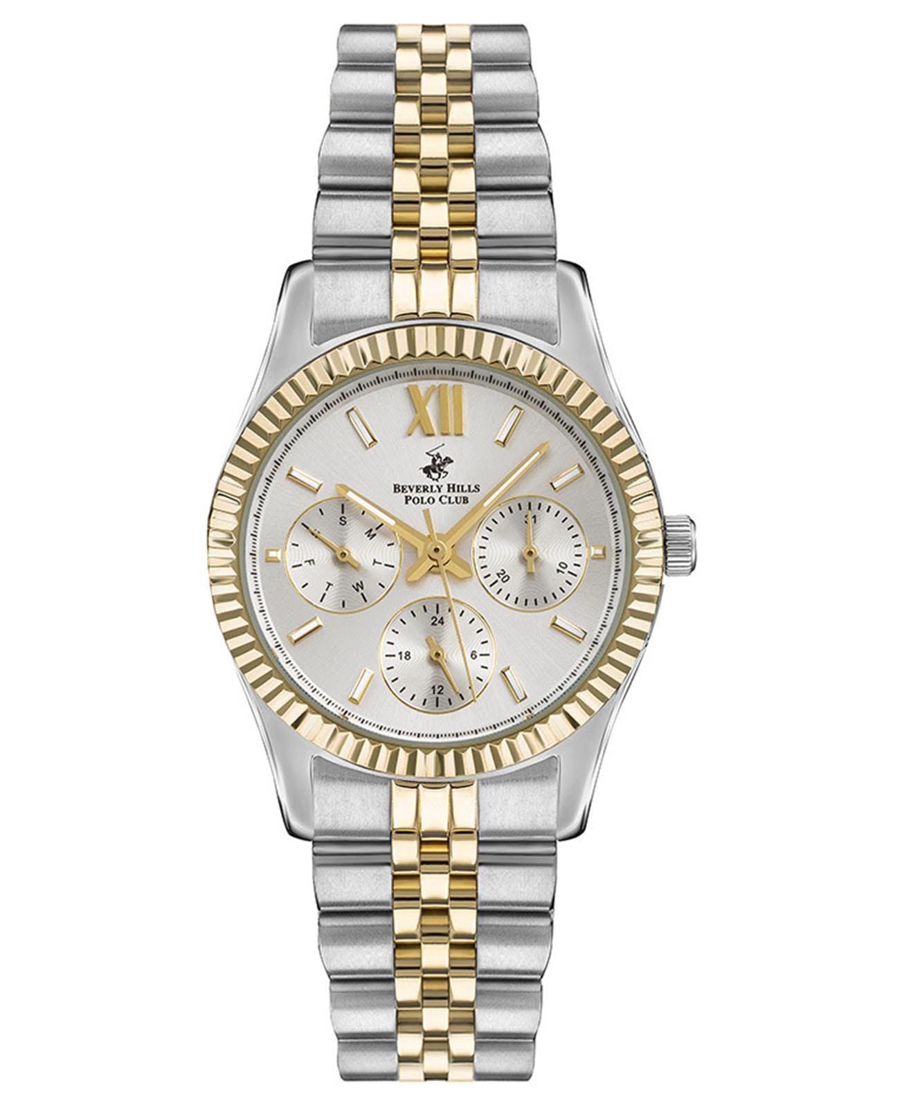 Beverly Hills Polo Club Beverly Hills Polo Club BP3169C.230  BP3169C.230 кварцевые женские часы серебристый циферблат, браслет суперметалл с ip покрытием — вид спереди