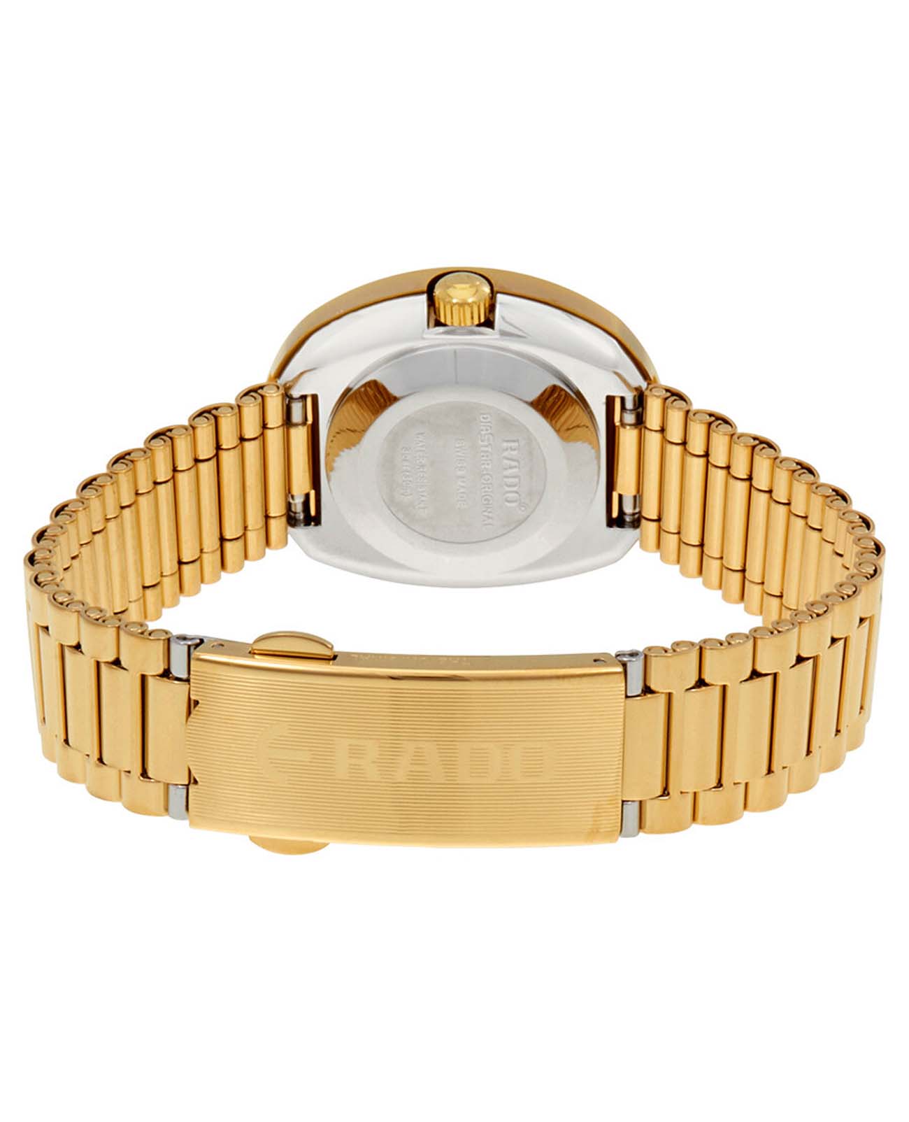 Rado Rado The Original R12416643,  швейцария женские часы на браслете нержавеющая сталь с pvd-покрытием боковой вид