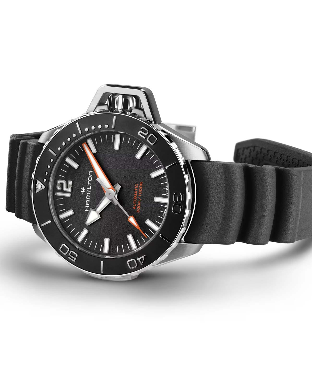 Hamilton Hamilton Khaki Navy Frogman Auto H77455330  — детали корпуса и каучук