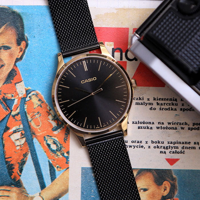 Casio Casio Collection LTP-E140GB-1A, mtp япония женские часы на браслете сталь с ip покрытием боковой вид