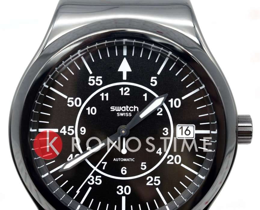 Swatch Swatch Irony Sistem51 YIB400, system51 швейцария мужские часы на браслете кожаный боковой вид