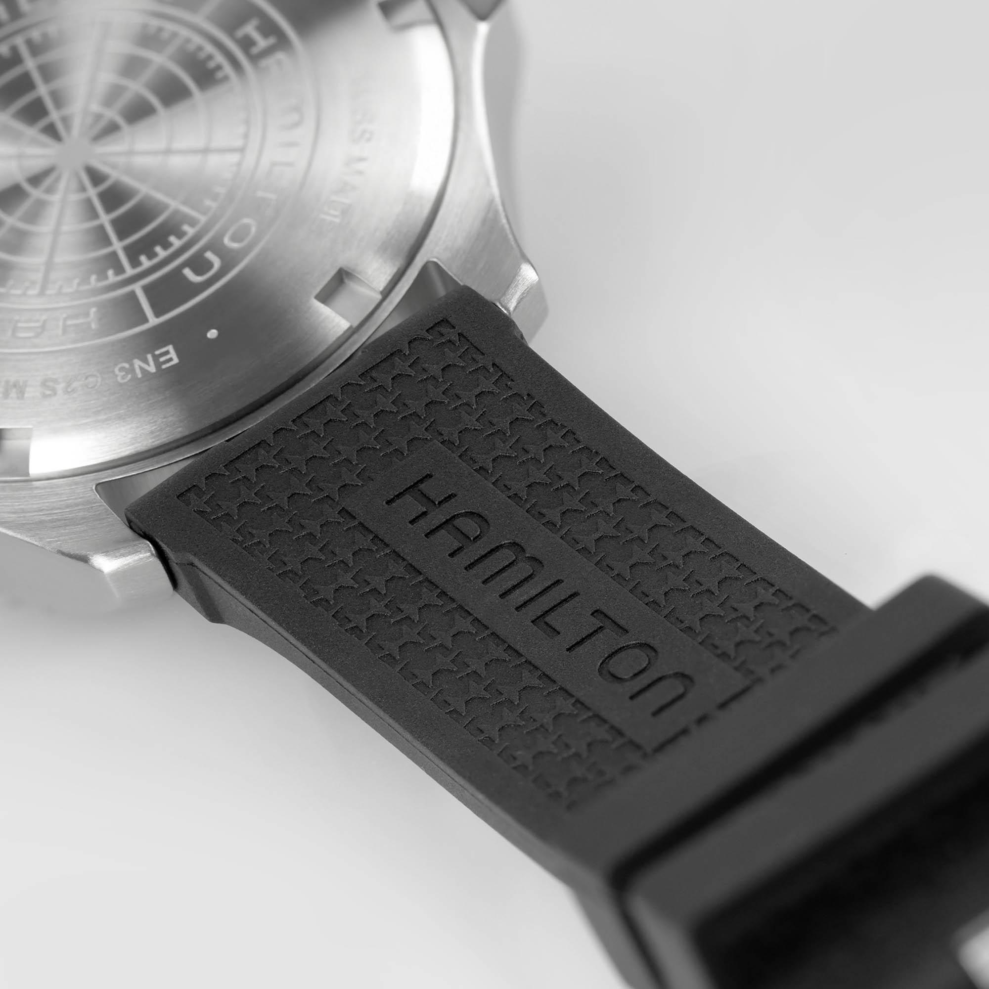 Hamilton Hamilton Khaki Navy Scuba Auto H82305331 мужские часы черный циферблат на запястье