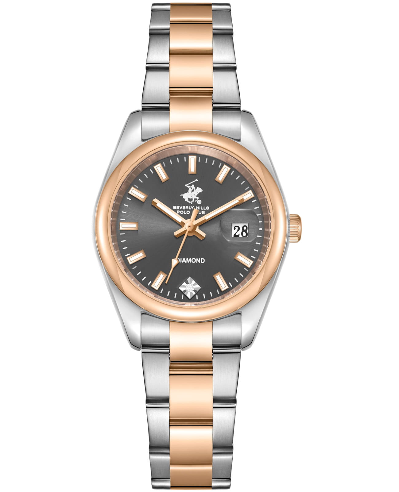 Beverly Hills Polo Club Beverly Hills Polo Club BP3794X.560  BP3794X.560 кварцевые женские часы черный циферблат, браслет нержавеющая сталь с ip-покрытием — вид спереди