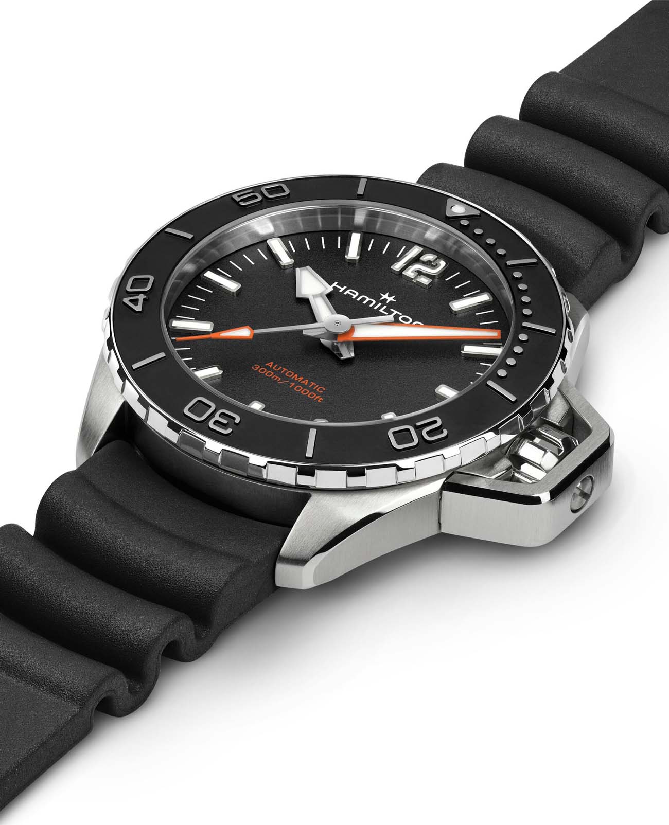 Hamilton H77455330 мужские часы застежка крупным планом