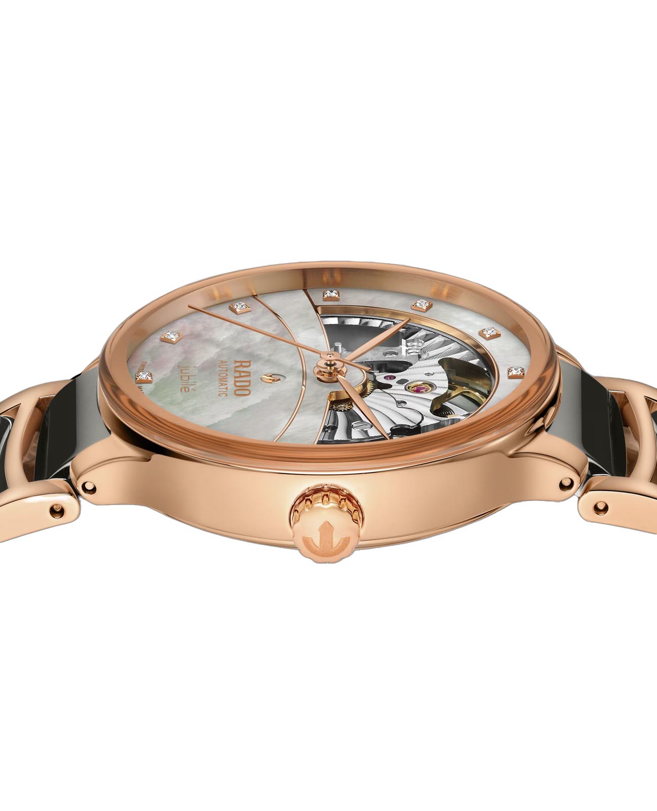 Оригинальные часы Rado Rado Centrix Automatic Diamonds Open Heart R30029912 механические калибр механизма  общий вид