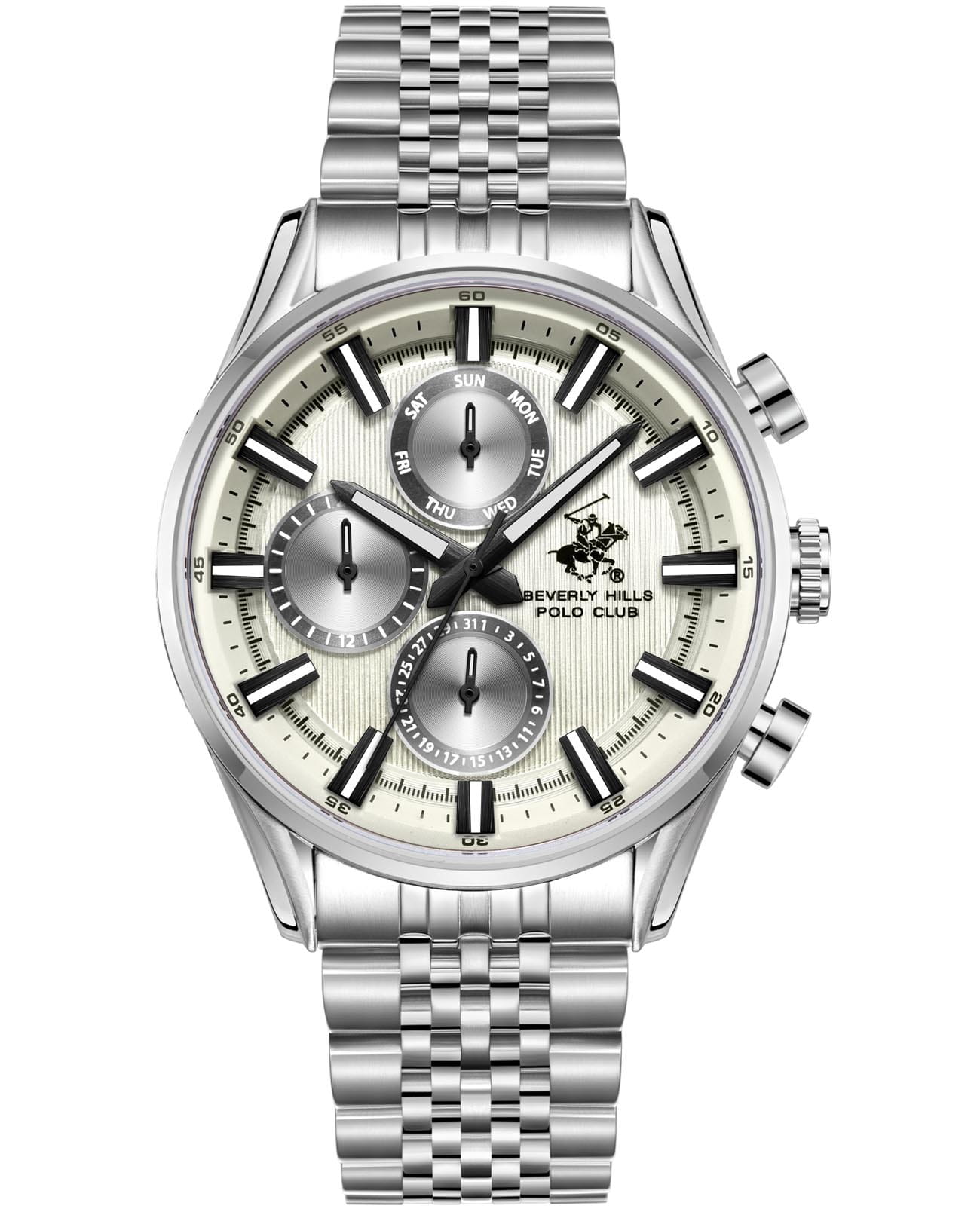 Beverly Hills Polo Club Beverly Hills Polo Club BP3823X.360  BP3823X.360 кварцевые мужские часы бирюзовый циферблат, браслет нержавеющая сталь — вид спереди