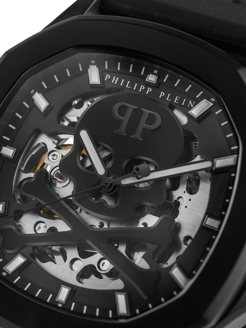 Philipp Plein Philipp Plein Plein Philipp PWRAA0923 механические мужские часы часы крупный план черный циферблата
