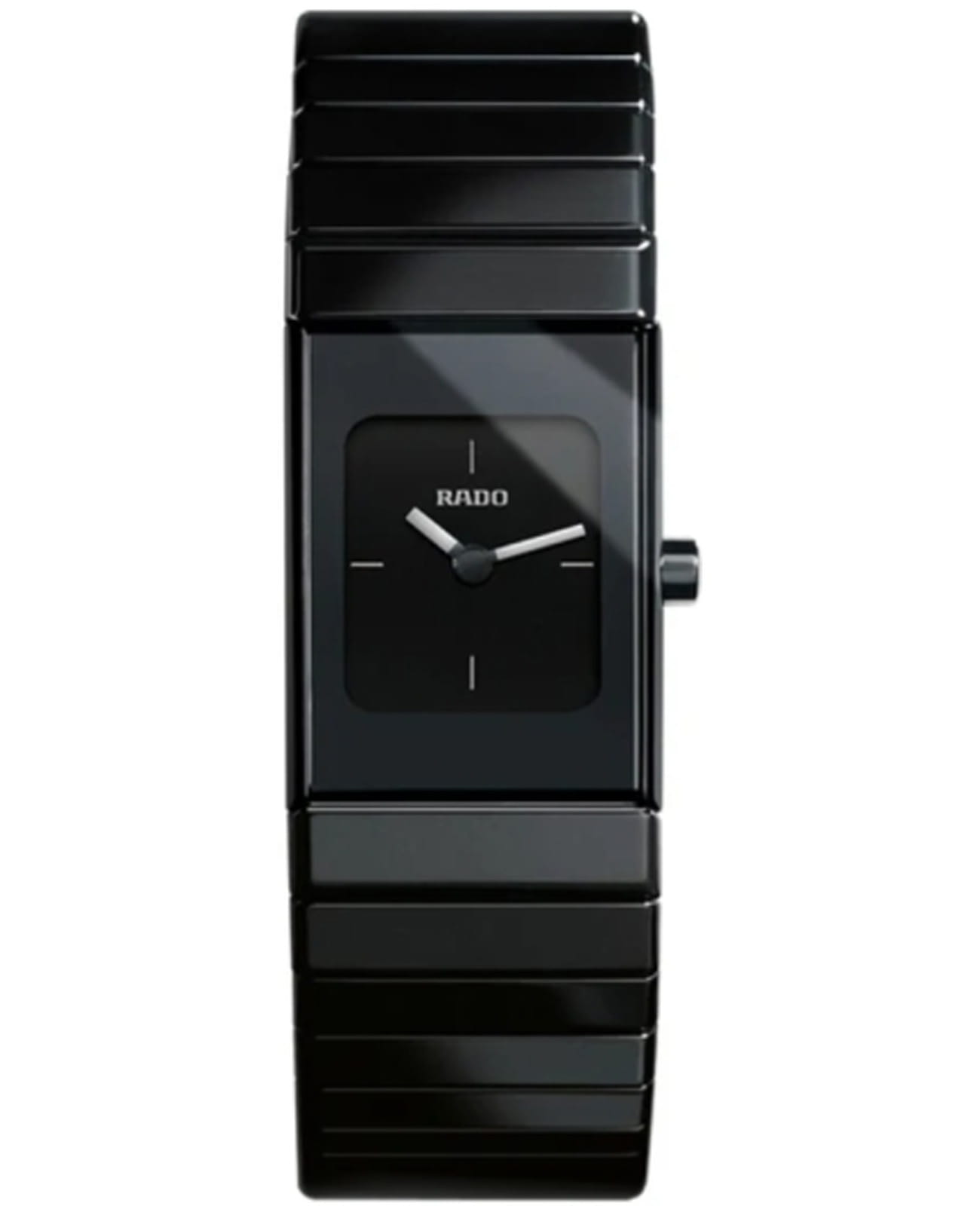 Rado Rado Ceramica R21540242  R21540242 кварцевые женские часы черный циферблат, браслет керамика — вид спереди