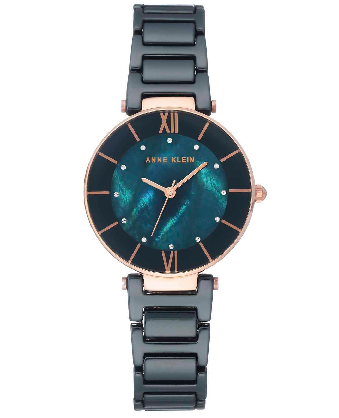 Anne Klein Anne Klein Ceramics  3266NVRG  3266NVRG кварцевые женские часы синий циферблат, браслет керамика — вид спереди