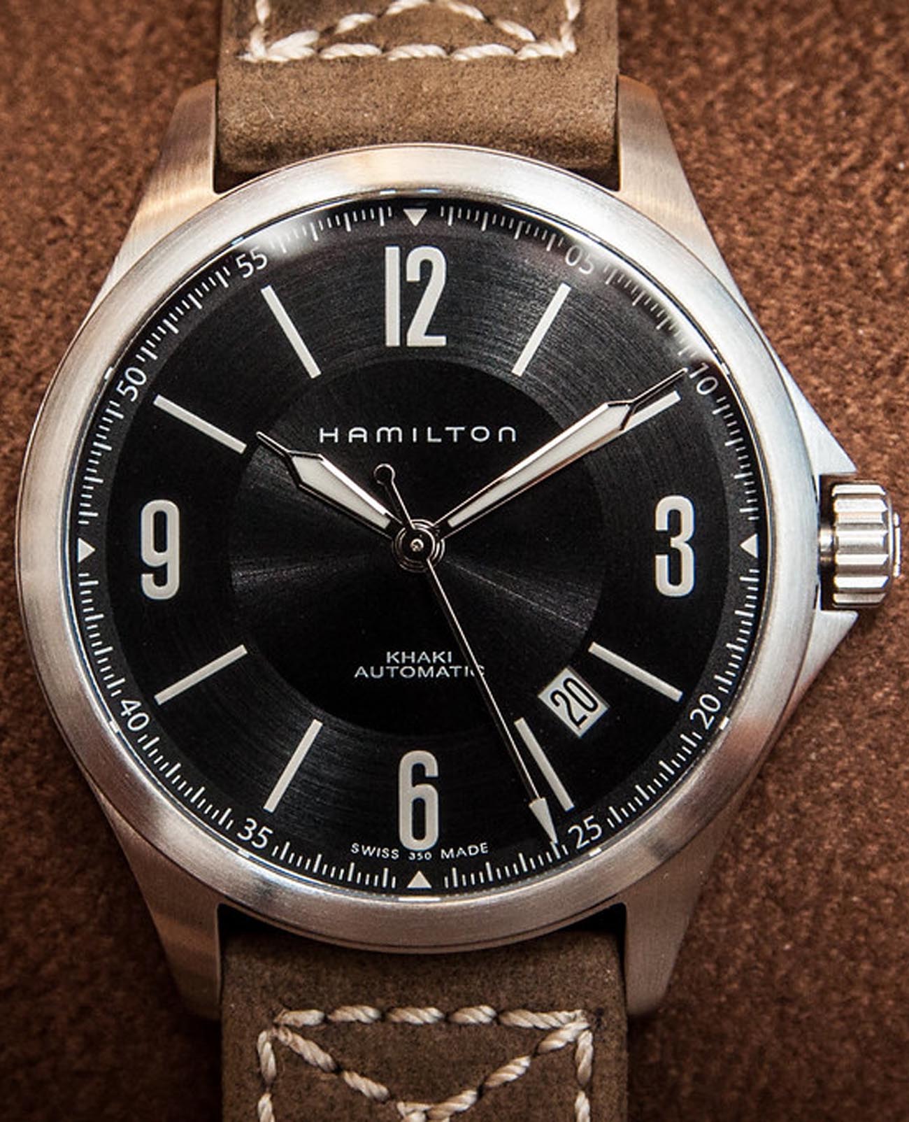 Hamilton Hamilton Khaki Aviation Auto H76565835 мужские часы черный циферблат на запястье