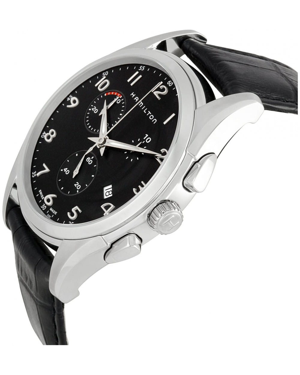 Hamilton Hamilton Jazzmaster Thinline Quartz H38612733, jazzmaster швейцария мужские часы на браслете кожаный боковой вид