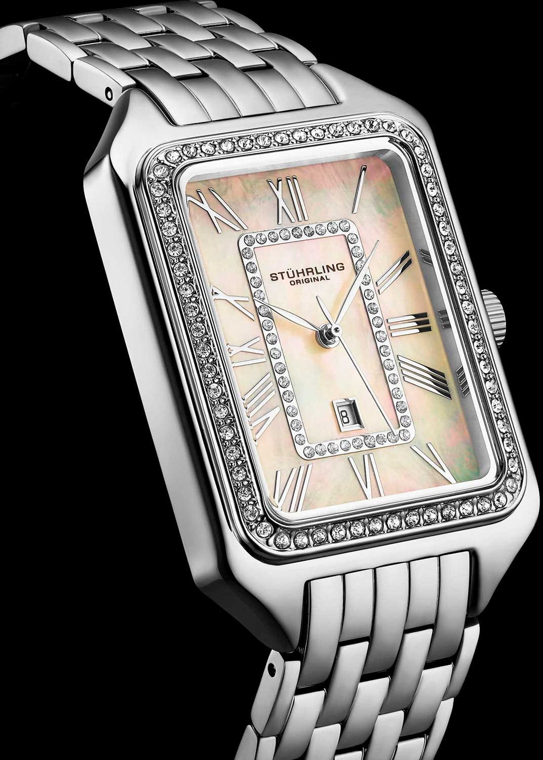 Stuhrling Stuhrling Lustra 4061.1,  сша женские часы на браслете нержавеющая сталь боковой вид