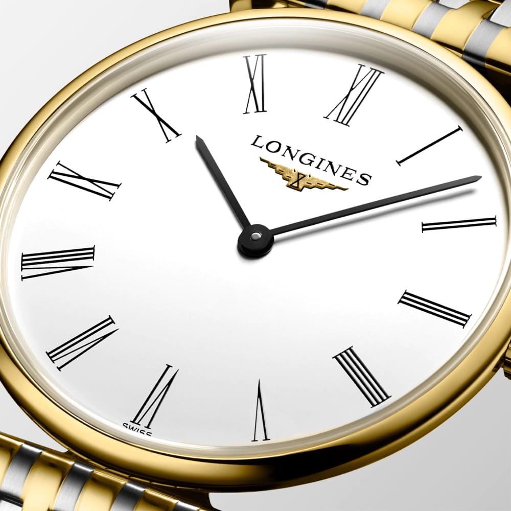 Longines Longines La Grande Classique L4.512.2.11.7 кварцевые женские часы часы крупный план белый циферблата