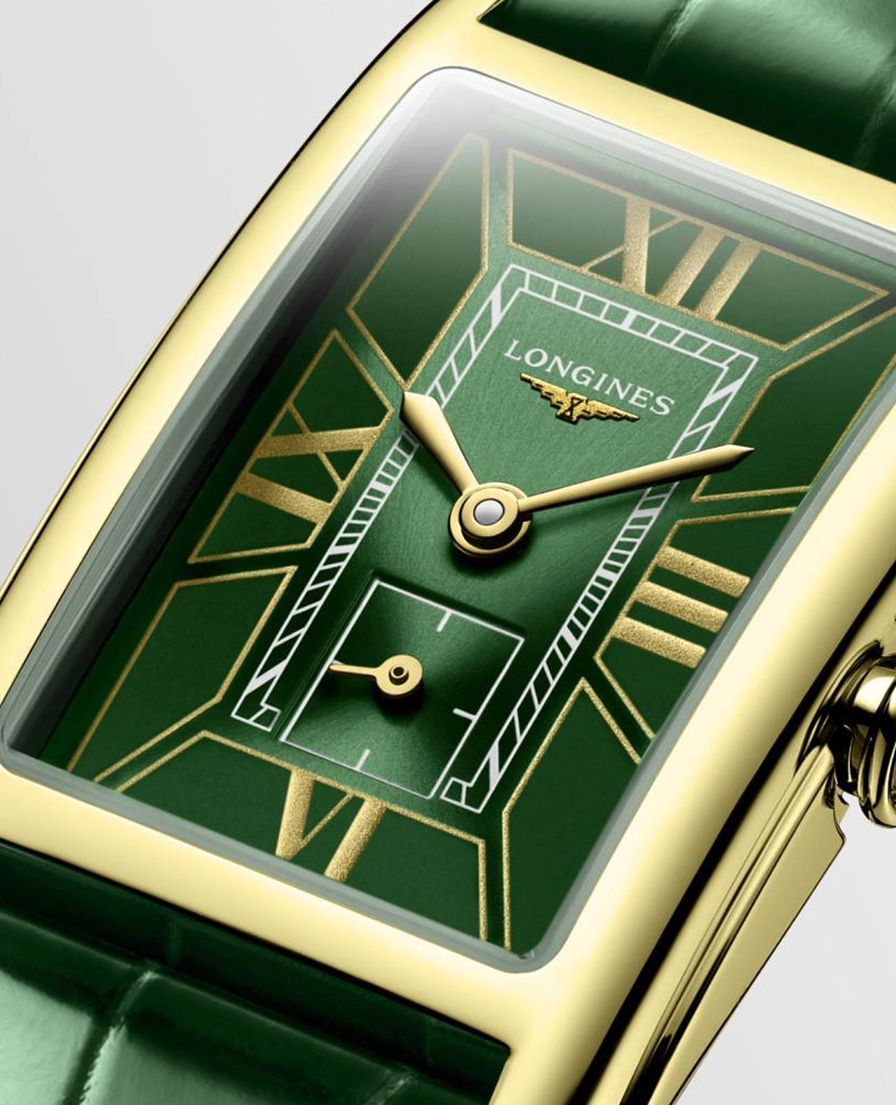 Longines Longines DolceVita L5.255.6.95.2 женские часы зеленый циферблат на запястье