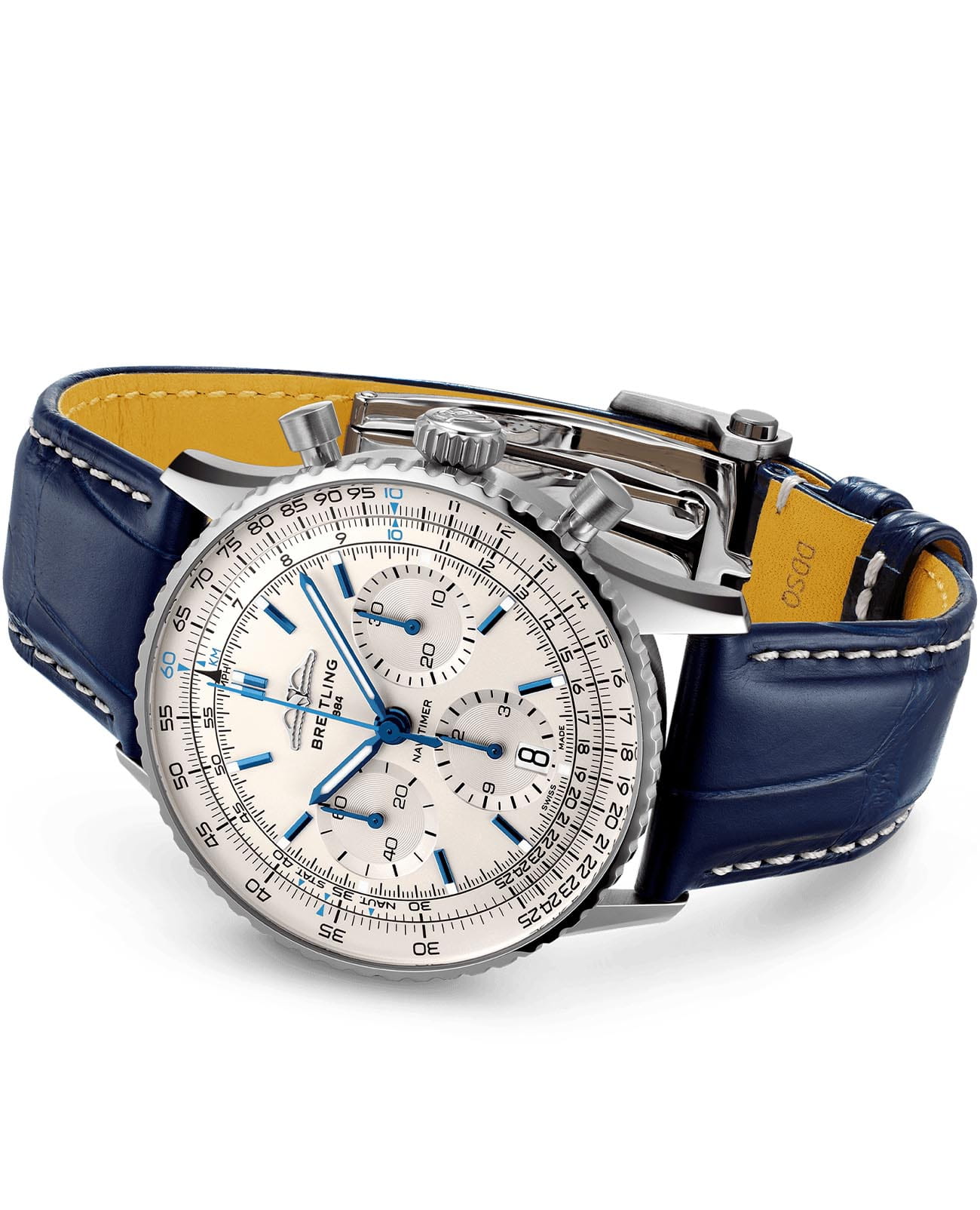 Breitling Breitling Navitimer B01 Chronograph 41 AB0139A71G1P1, navitimer швейцария мужские часы на браслете кожаный боковой вид