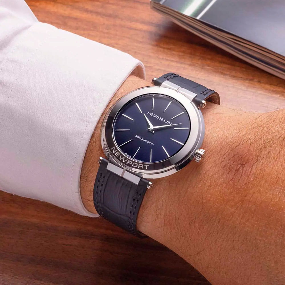 Herbelin Herbelin Newport Slim 1222AP15 , наручные мужские часы фото под углом