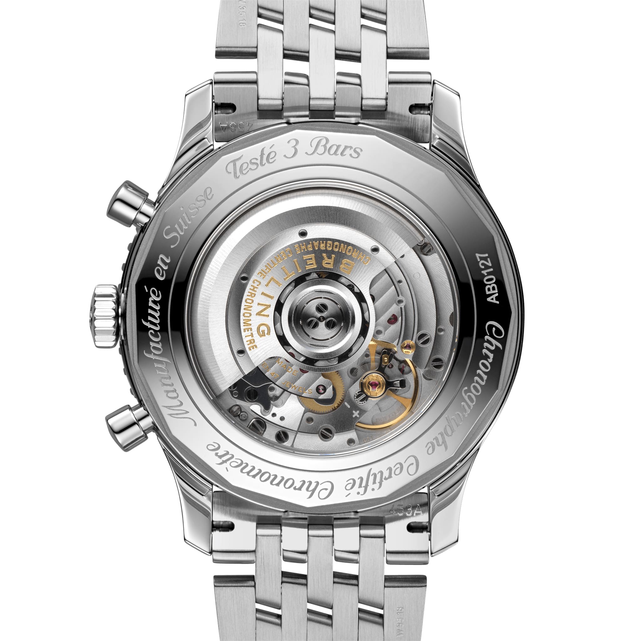Оригинальные часы Breitling Breitling Navitimer B01 Chronograph 46 AB0127211C1A1 механические калибр механизма мануфактурный механизм breitling caliber b01 общий вид