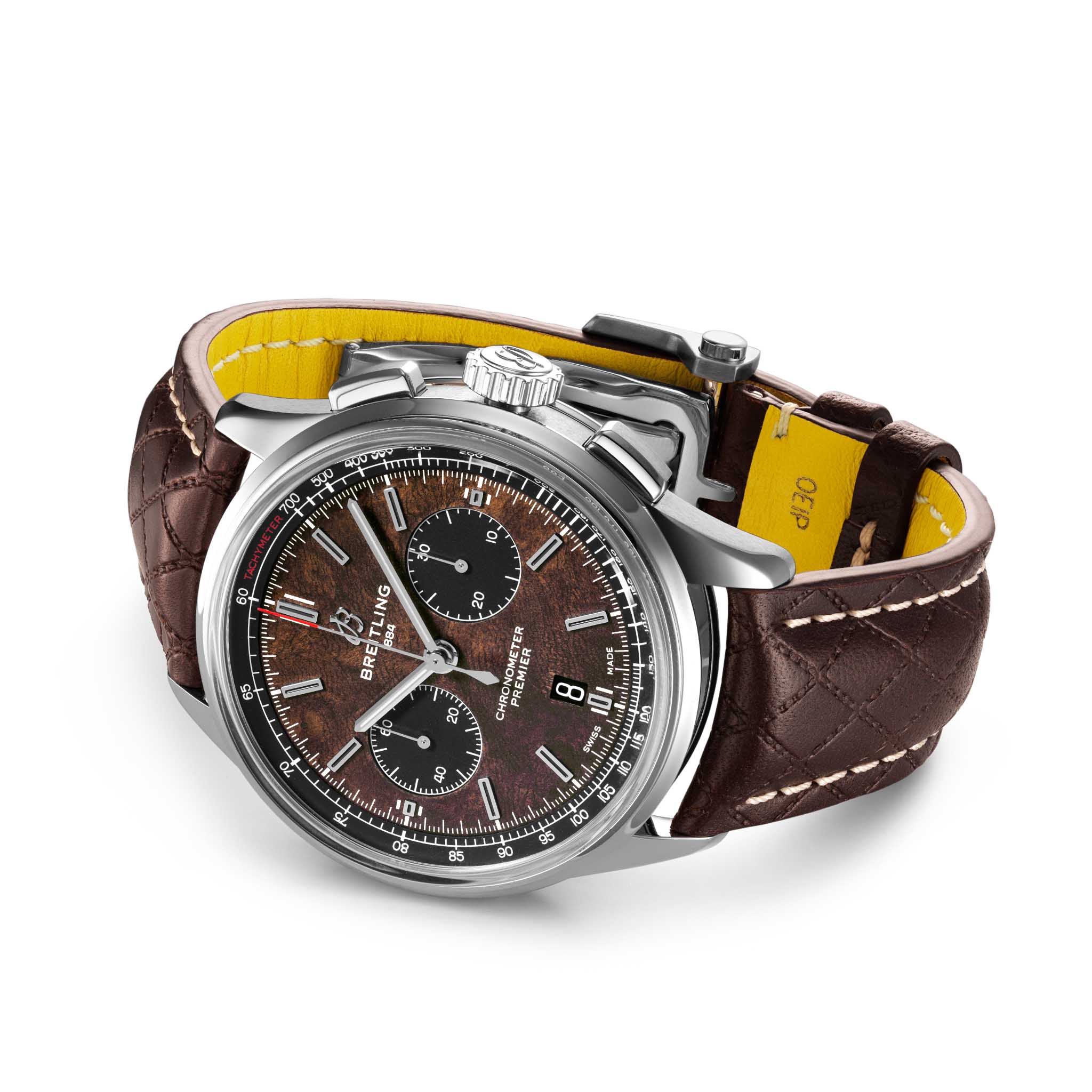 Breitling Breitling Premier B01 Chronograph 42 Bentley Centenary Limited Edition AB01181A1Q1X1, premier швейцария мужские часы на браслете кожаный боковой вид
