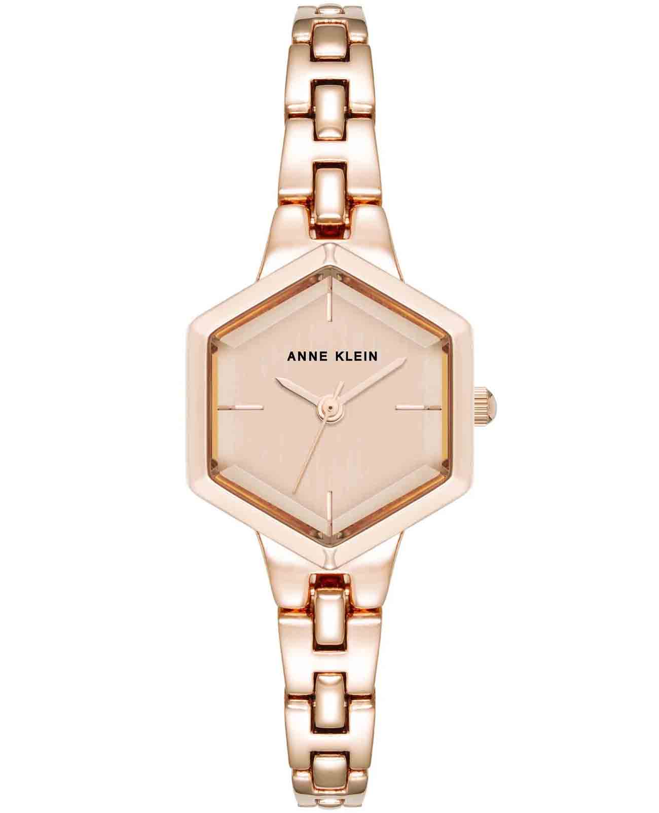Anne Klein Anne Klein 5106RGRG  5106RGRG кварцевые женские часы шампань циферблат, браслет сталь с ip покрытием — вид спереди