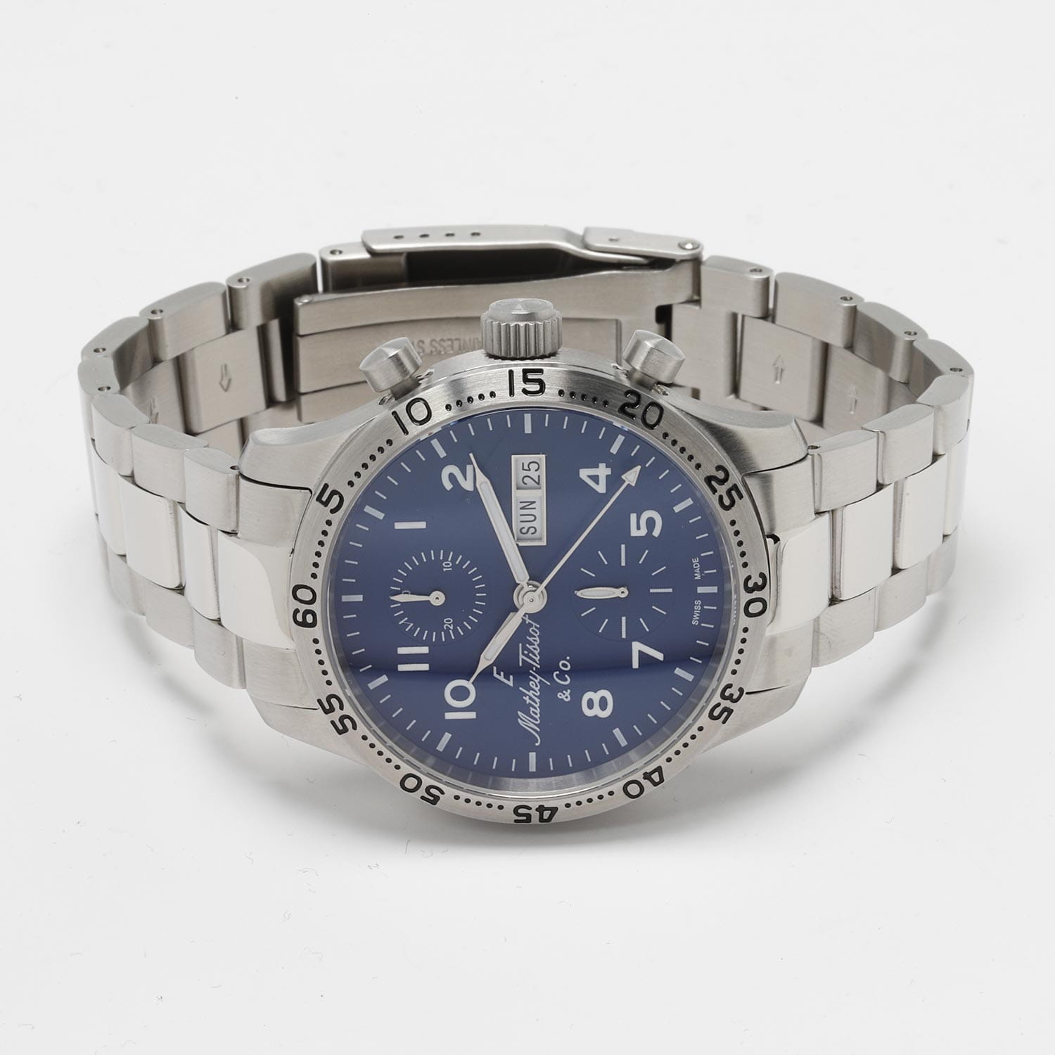 Mathey-Tissot Mathey-Tissot Type 21 H1821CHATBUG,  швейцария мужские часы на браслете нержавеющая сталь боковой вид