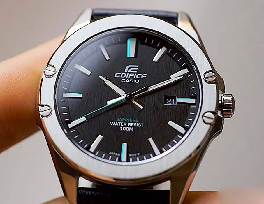 Casio Casio Edifice EFR-S107L-1A мужские часы серый циферблат на запястье