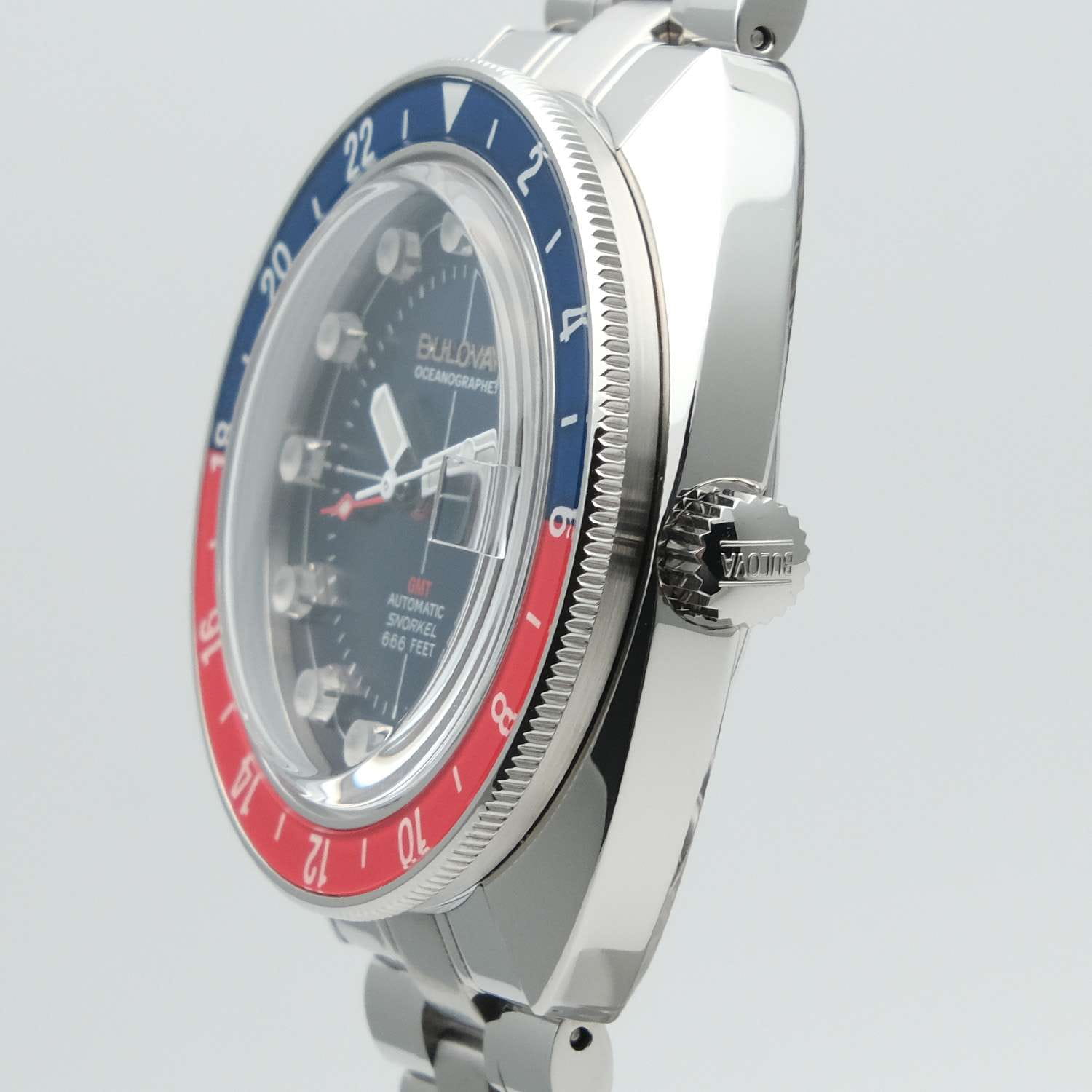Bulova Bulova Oceanographer 96B405 мужские часы синий циферблат на запястье