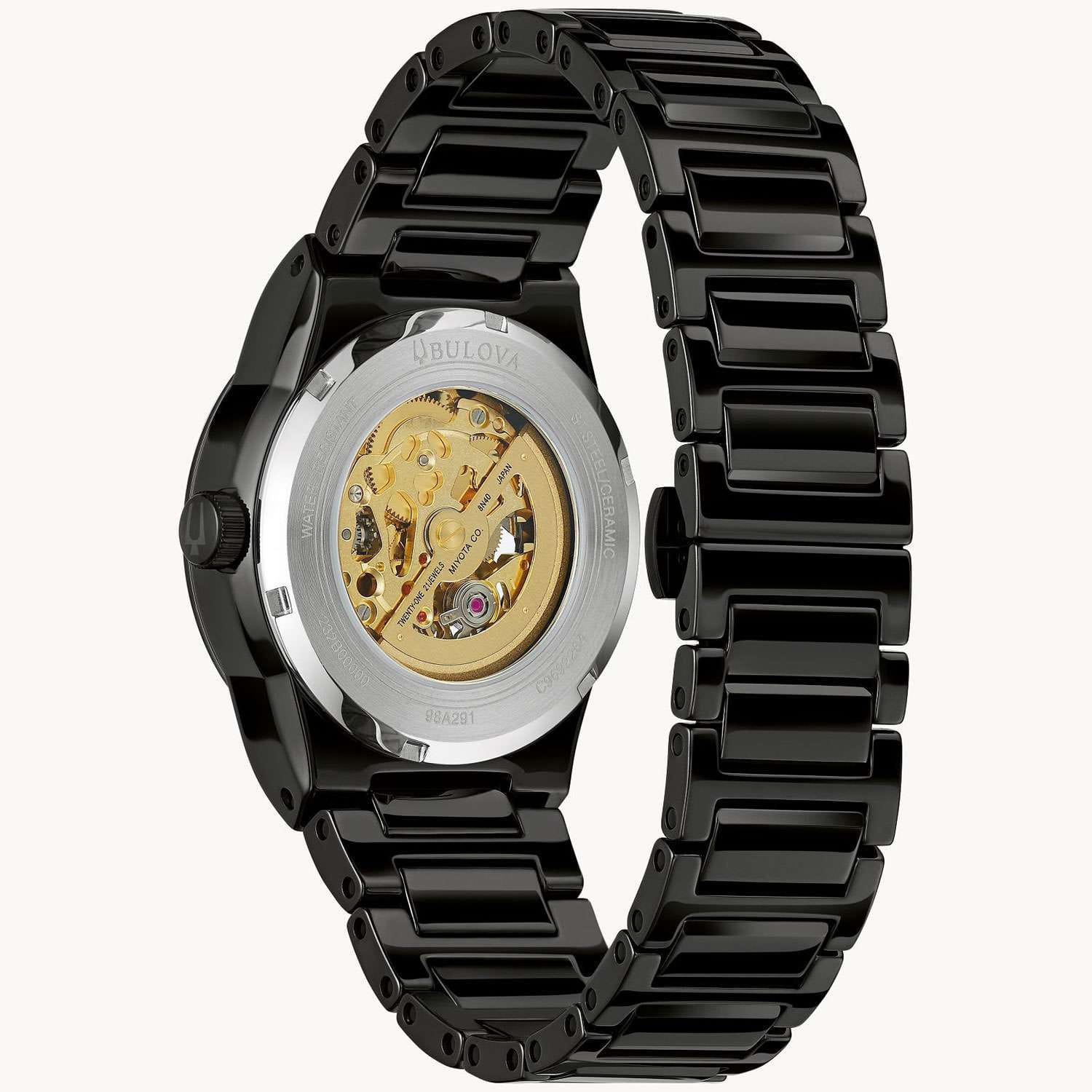 Bulova Bulova Millennia 98A291,  сша мужские часы на браслете керамика боковой вид