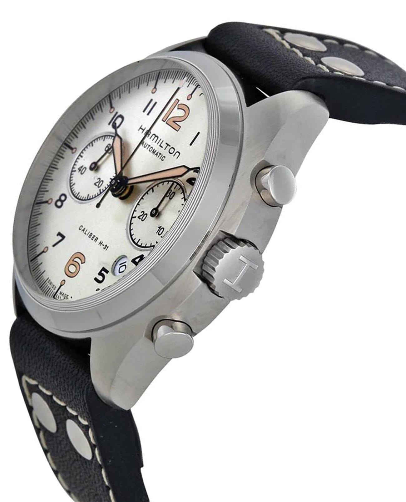 Hamilton Hamilton Khaki Aviation Pilot Pioneer Auto Chrono H76416755 , наручные мужские часы фото под углом