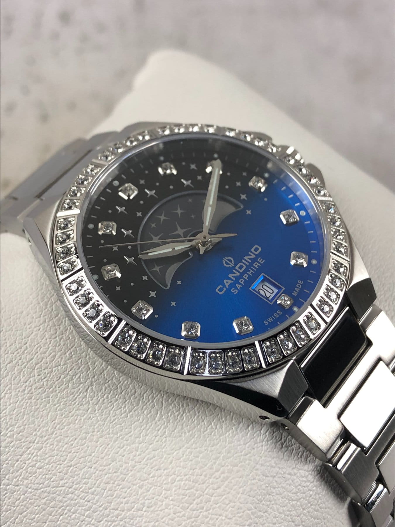 Candino Candino Lady Elegance Moonphase C4760/3,  швейцария женские часы на браслете нержавеющая сталь боковой вид