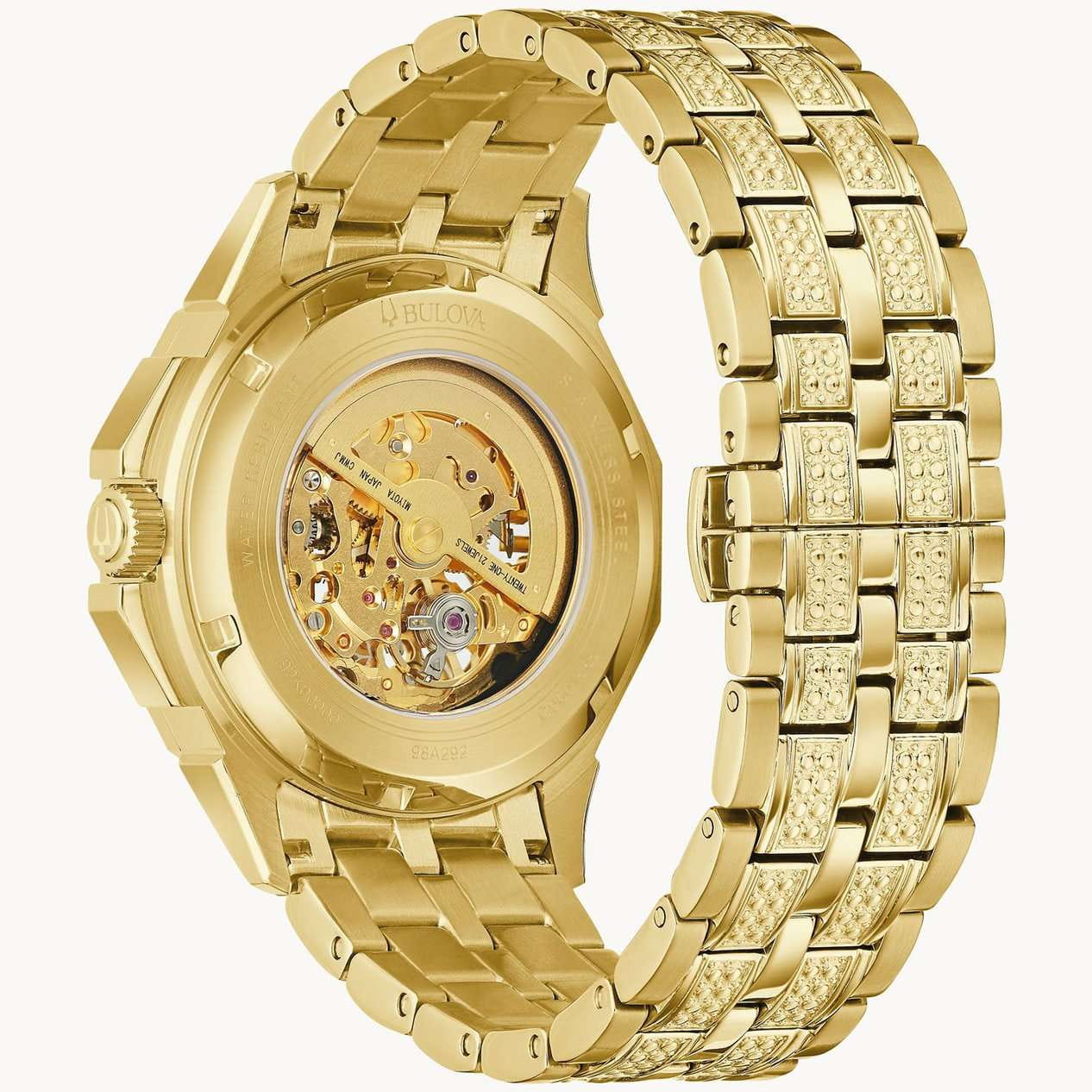 Bulova Bulova Octava 98A292,  сша мужские часы на браслете нержавеющая сталь с ip-покрытием боковой вид