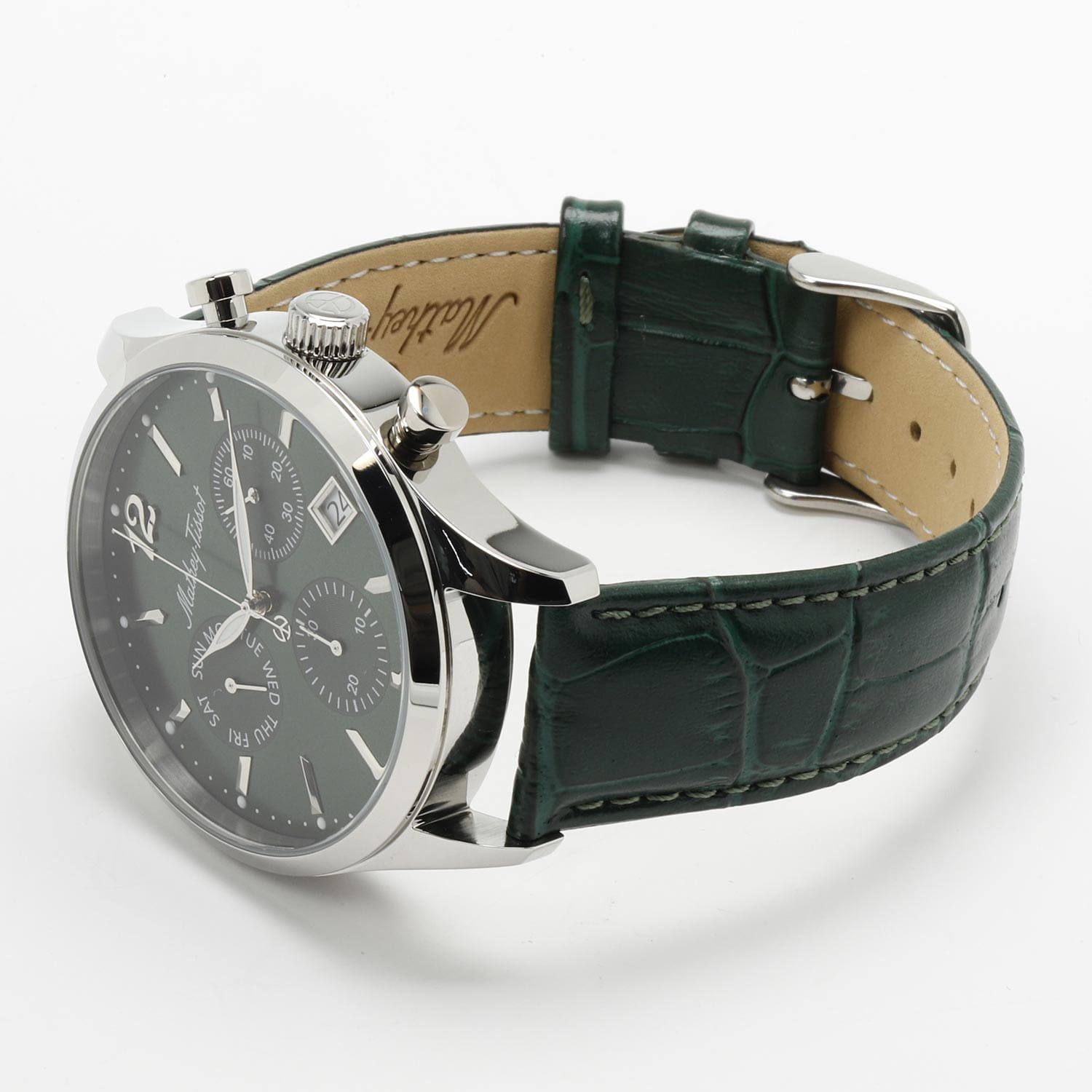 Mathey-Tissot Mathey-Tissot Urban H411CHALV,  швейцария мужские часы на браслете кожаный боковой вид