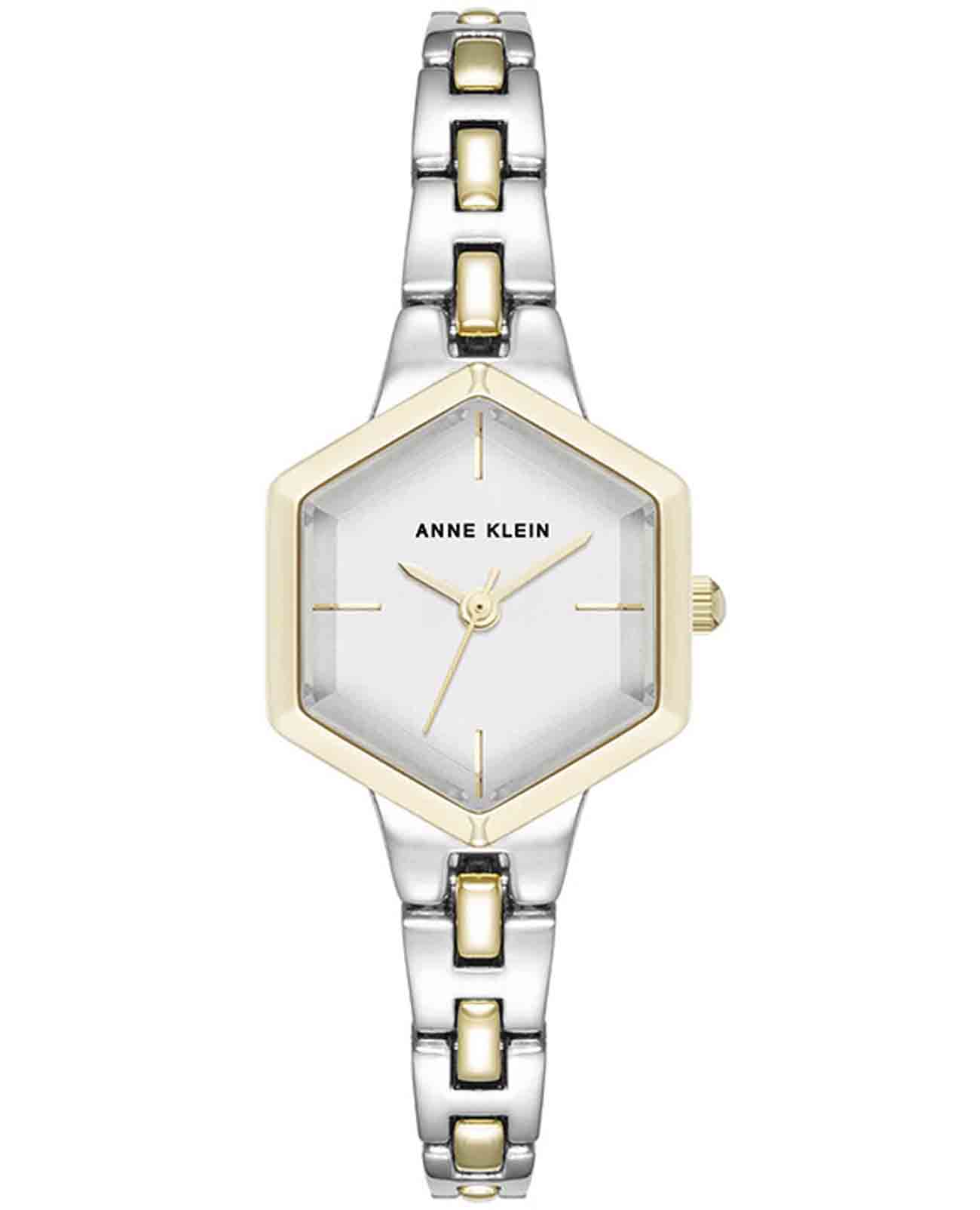 Anne Klein Anne Klein 5107SVTT  5107SVTT кварцевые женские часы серебристый циферблат, браслет сталь с ip покрытием — вид спереди