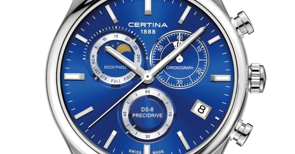 Оригинальные часы Certina Certina DS-8 Chronograph Moon Phase C033.450.11.041.00 кварцевые калибр механизма g10.962 bf precidrive общий вид