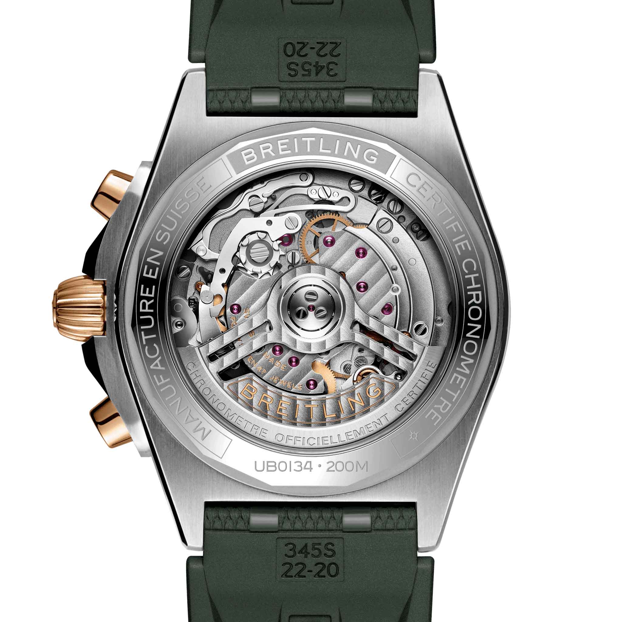 Оригинальные часы Breitling Breitling Chronomat B01 42 UB0134131L1S1 механические калибр механизма мануфактурный механизм breitling caliber b01 общий вид