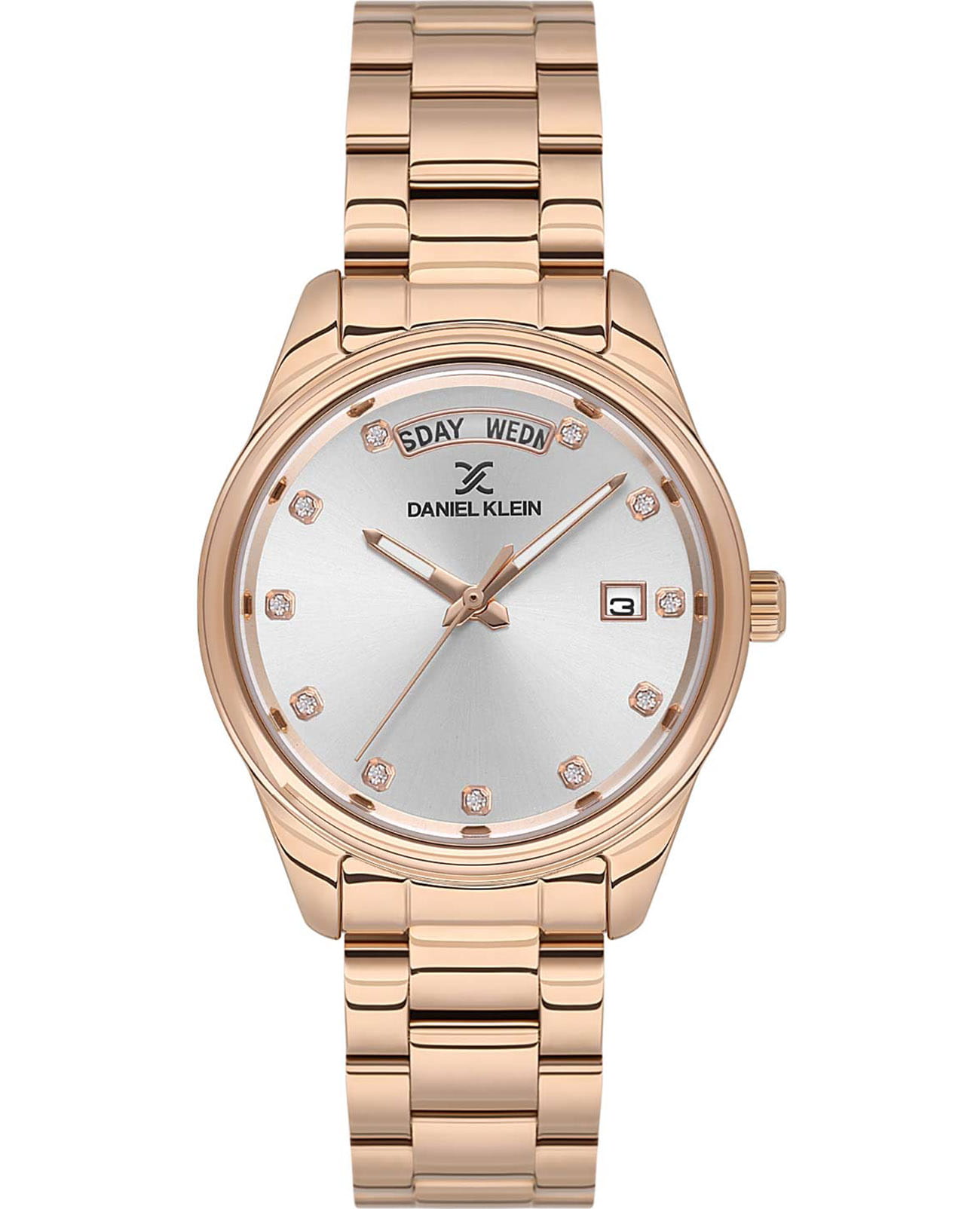 Daniel Klein Daniel Klein Premium DK.1.13718-4  DK.1.13718-4 кварцевые женские часы перламутровый циферблат, браслет нержавеющая сталь с ip-покрытием — вид спереди