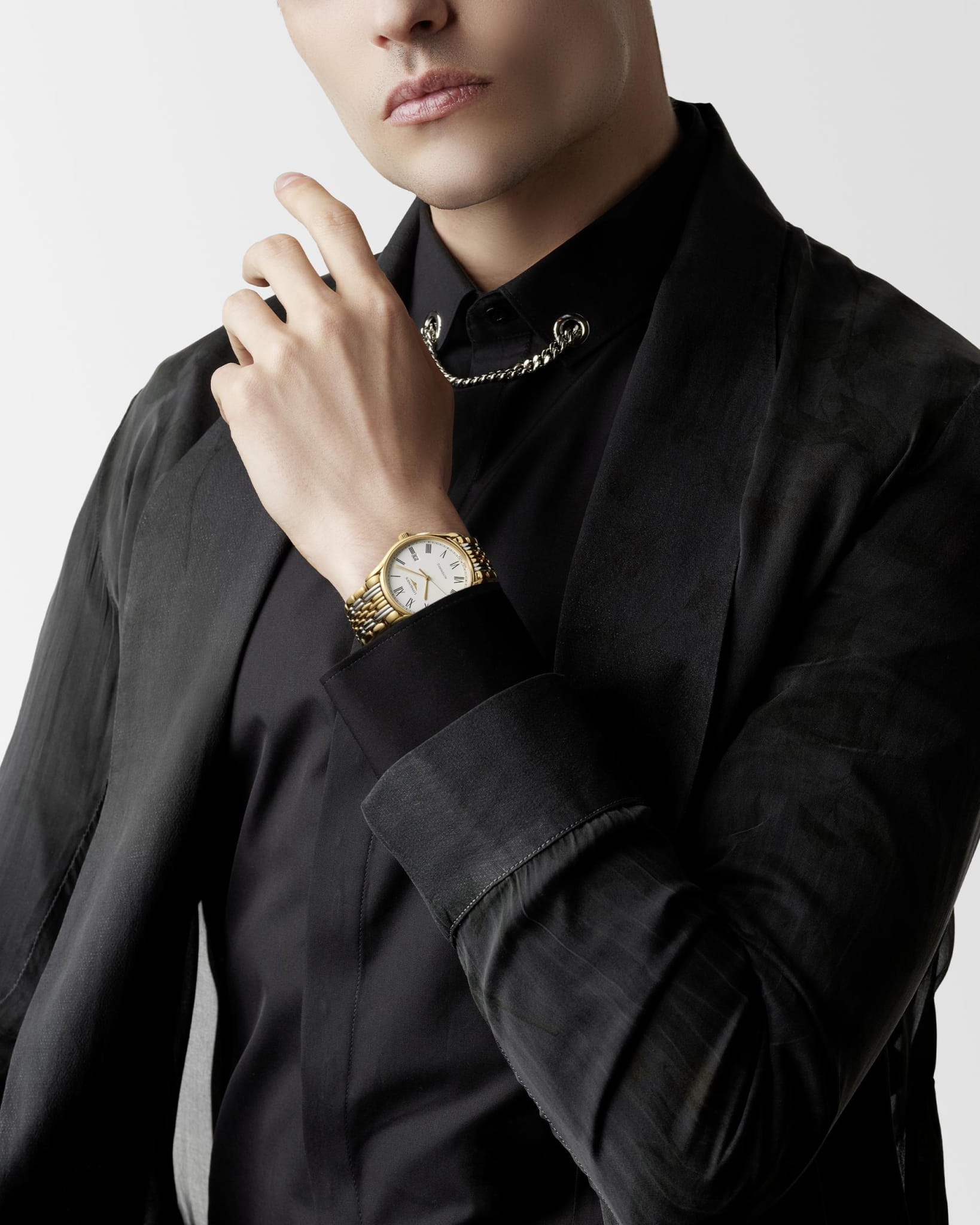 Longines Longines Lyre L4.961.2.11.7, lyre швейцария мужские часы на браслете сталь c pvd покрытием боковой вид