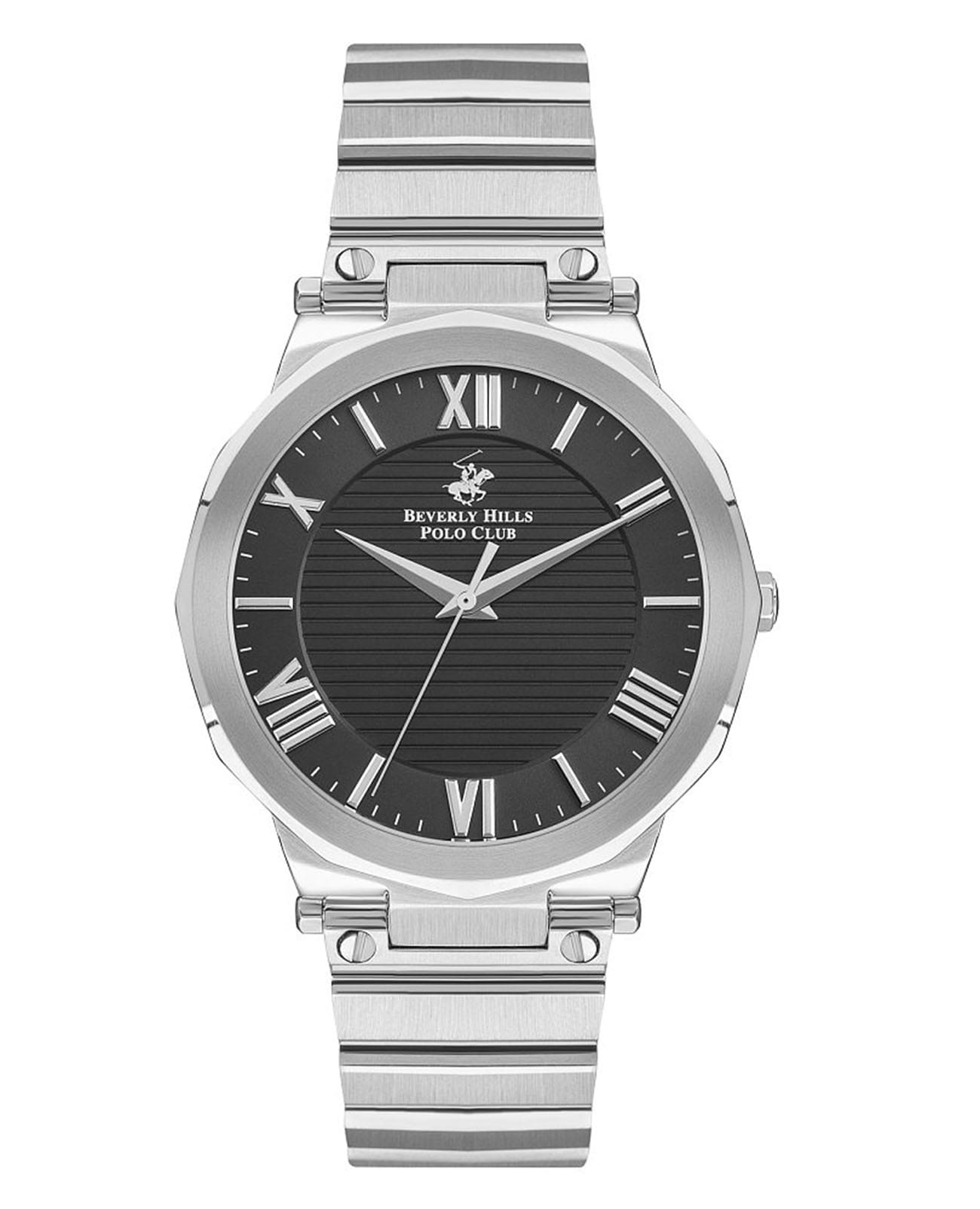 Beverly Hills Polo Club Beverly Hills Polo Club BP3265X.350  BP3265X.350 кварцевые мужские часы серый циферблат, браслет нержавеющая сталь — вид спереди