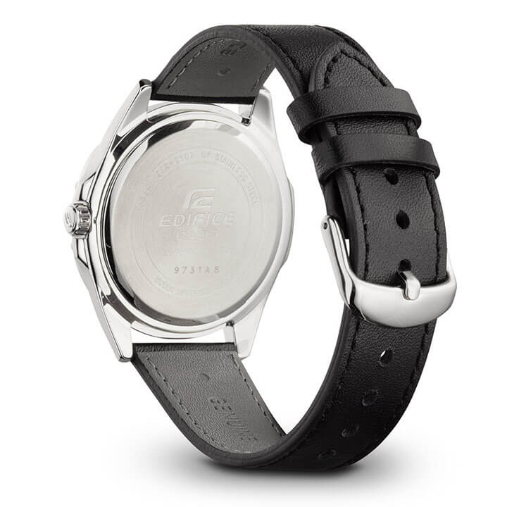 Casio Casio Edifice EFR-S107L-1A, edifice япония мужские часы на браслете кожаный боковой вид